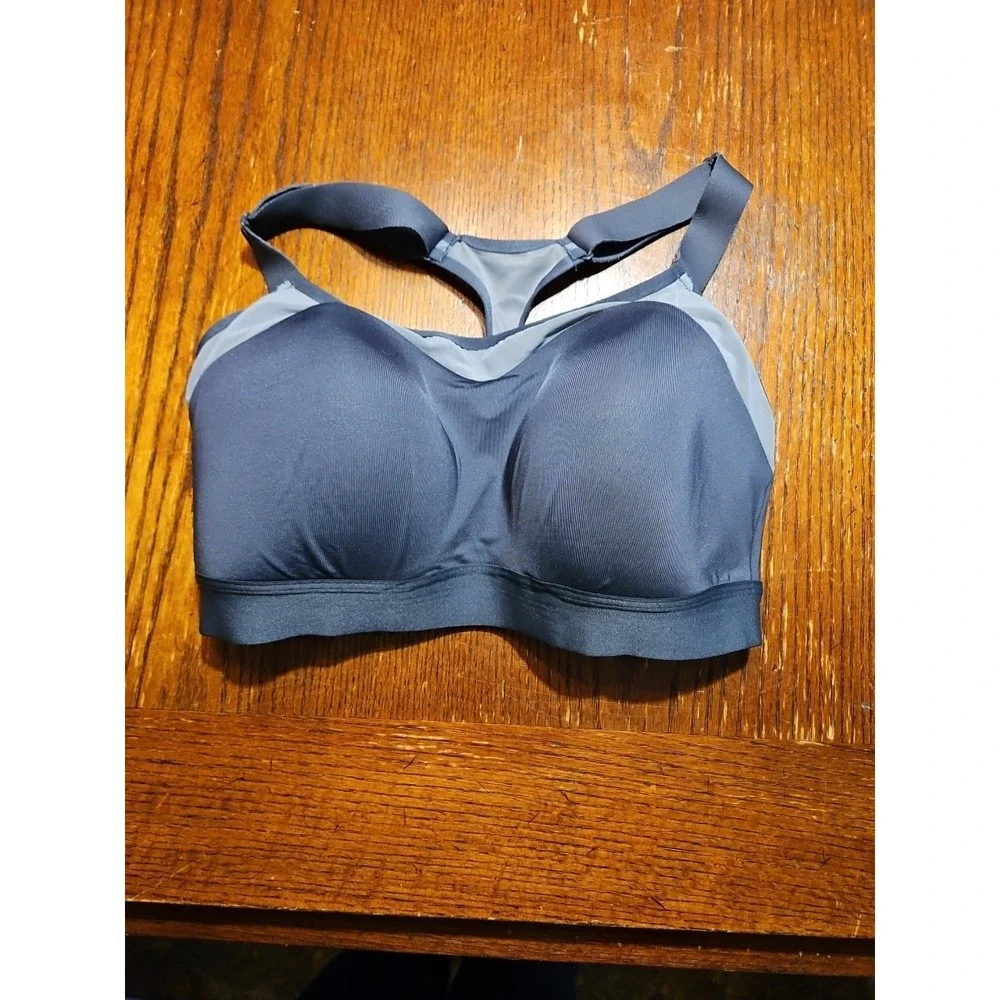 Brooks Dare Racerback Running Bra Women Sports Bra Size‎ 34E Asphalt Gray (A780)